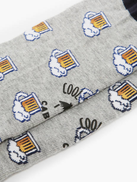 Paire De Chaussettes Leopold Zoe Cabaia Gris socks men ZOE vue secondaire 2