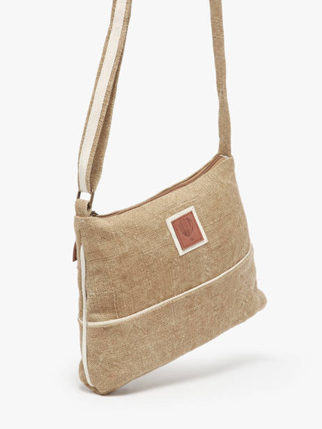 Sac Bandoulière Naturel Le voyage en panier Beige naturel PM808 vue secondaire 2