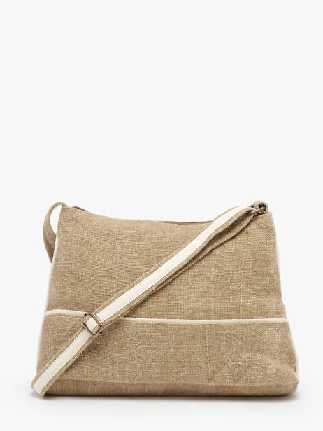 Sac Bandoulière Naturel Le voyage en panier Beige naturel PM808 vue secondaire 4