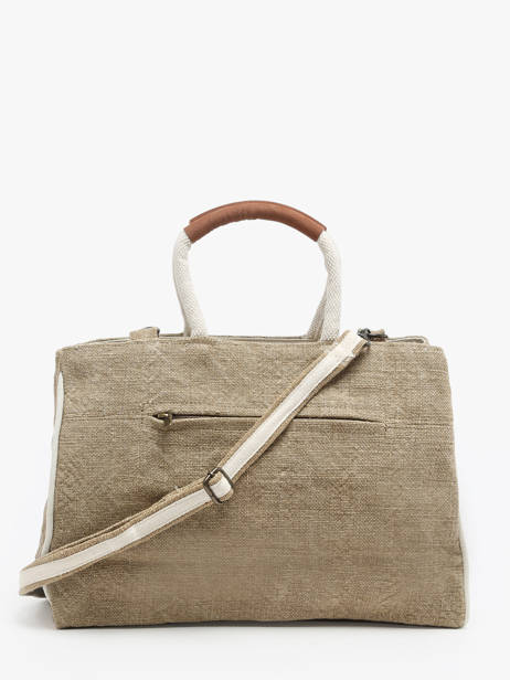 Sac Porté Main Naturel Le voyage en panier Beige naturel PM807 vue secondaire 4