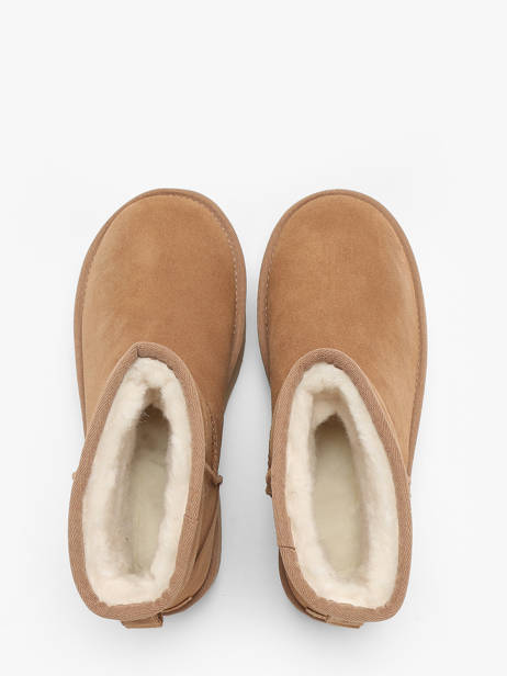 Boots Classic Mini Platform En Cuir Ugg Marron women 1134991 vue secondaire 4