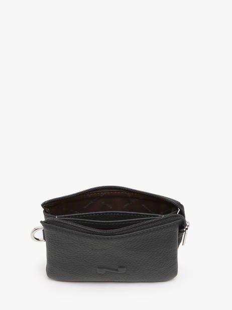Porte-monnaie 2 Compartiments Cuir Nathan baume Noir original n 302N vue secondaire 1