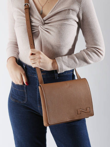 Sac Bandoulière Brugge Cuir Nathan baume Marron n city 2 vue secondaire 1