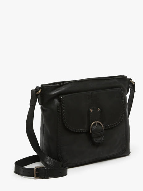 Sac Bandoulière Utility Cuir Basilic pepper Noir utility BUTI06 vue secondaire 2