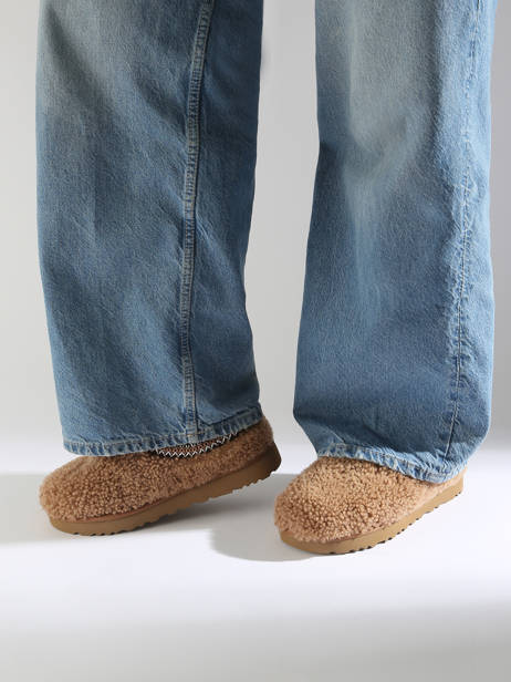 Chaussons Tasman Maxi Curly En Cuir Ugg Beige women 1158356 vue secondaire 1