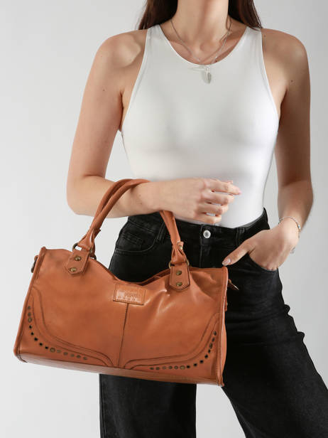 Sac à Main Glam Eyelet Cuir Basilic pepper Marron glam eyelet BGLE22 vue secondaire 1
