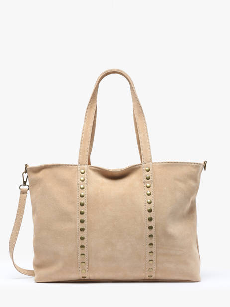 Sac Porté épaule Velvet Cuir Milano Beige velvet VE24113