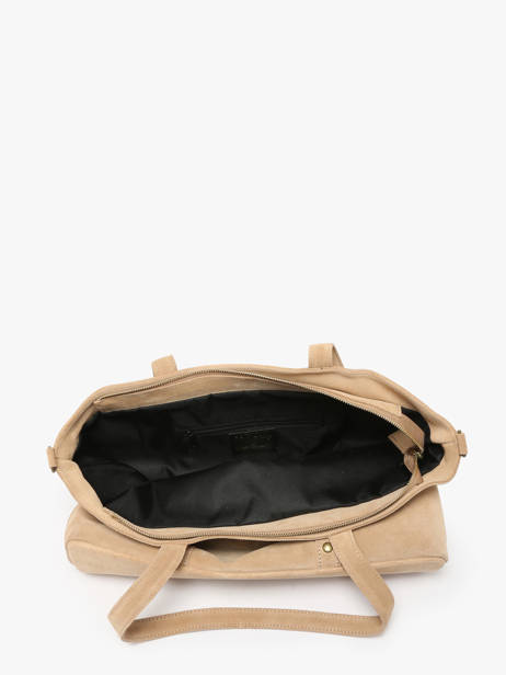 Sac Porté épaule Velvet Cuir Milano Beige velvet VE24113 vue secondaire 3