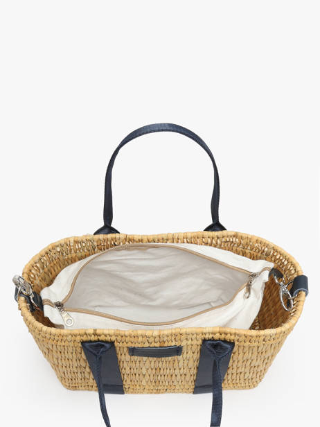 Sac à Main Estival Paille Le voyage en panier Bleu estival PM779 vue secondaire 3