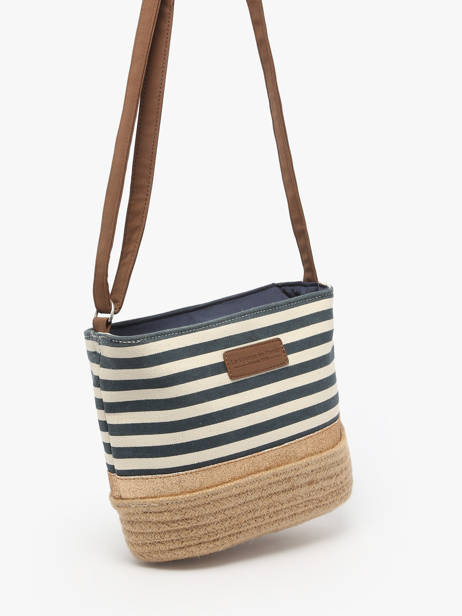 Sac Bandoulière Mariniere Le voyage en panier Bleu mariniere PM796 vue secondaire 2