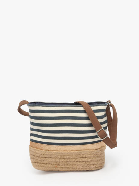 Sac Bandoulière Mariniere Le voyage en panier Bleu mariniere PM796 vue secondaire 4