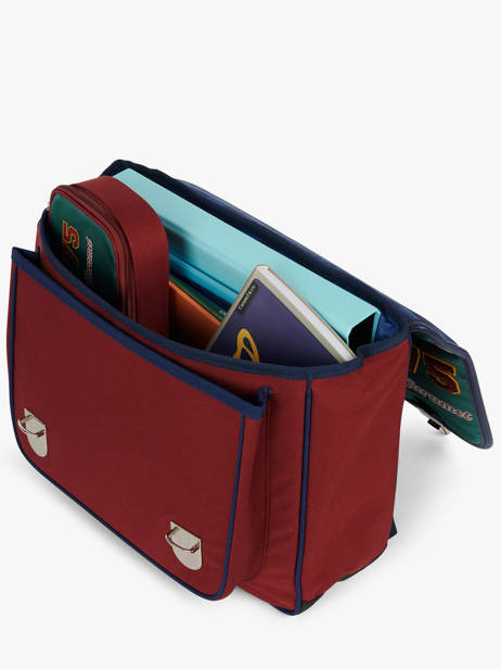 Cartable 2 Compartiments Caramel et cie Vert fier GA vue secondaire 3