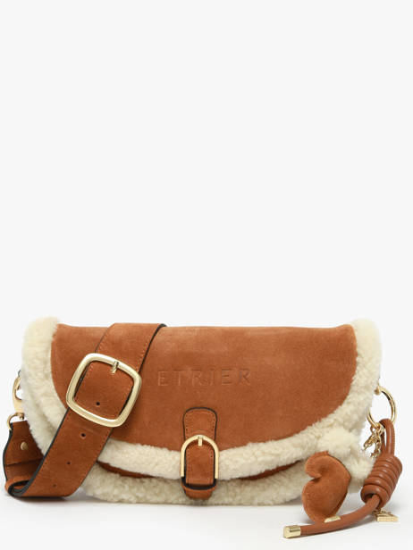 Sac Bandoulière Alpin Cuir Etrier Marron alpin EALP050S
