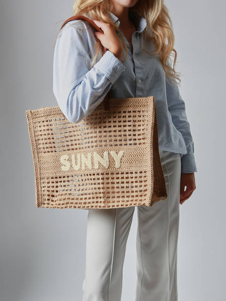 Sac Porté épaule Beach Papier Miniprix Beige beach Q636 vue secondaire 1