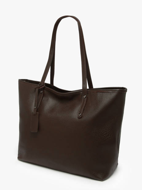 Sac Cabas A4 Caviar Cuir Milano Marron caviar CA19111N vue secondaire 2