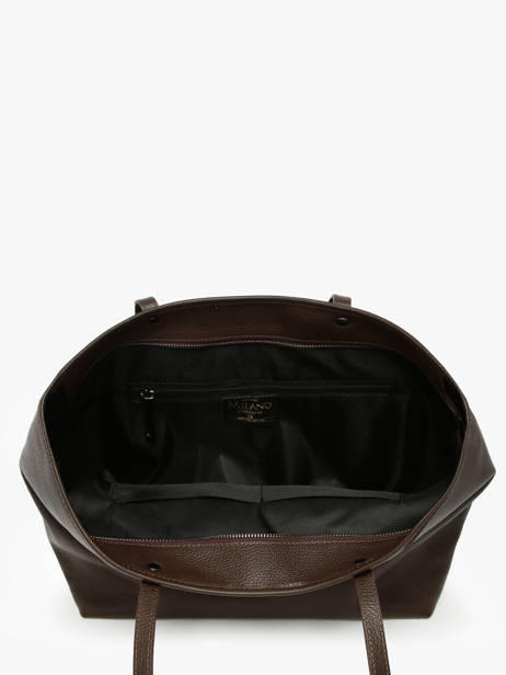 Sac Cabas A4 Caviar Cuir Milano Marron caviar CA19111N vue secondaire 3