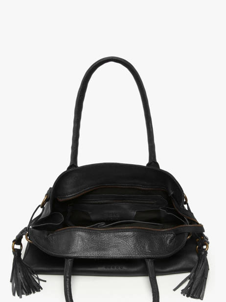 Sac Porté épaule Cow Cuir Basilic pepper Noir cow BCOW84 vue secondaire 3