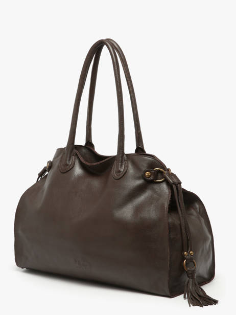 Sac Porté épaule A4 Cow Cuir Basilic pepper Marron cow BCOW85 vue secondaire 2