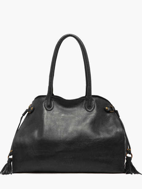 Sac Porté épaule A4 Cow Cuir Basilic pepper Noir cow BCOW85