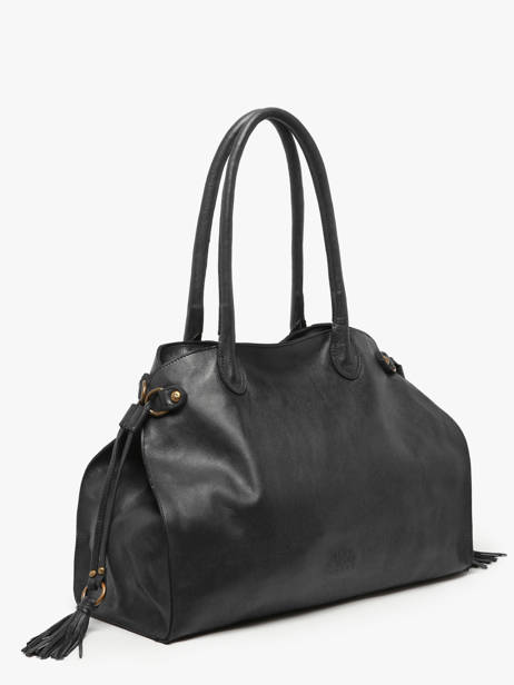 Sac Porté épaule A4 Cow Cuir Basilic pepper Noir cow BCOW85 vue secondaire 2