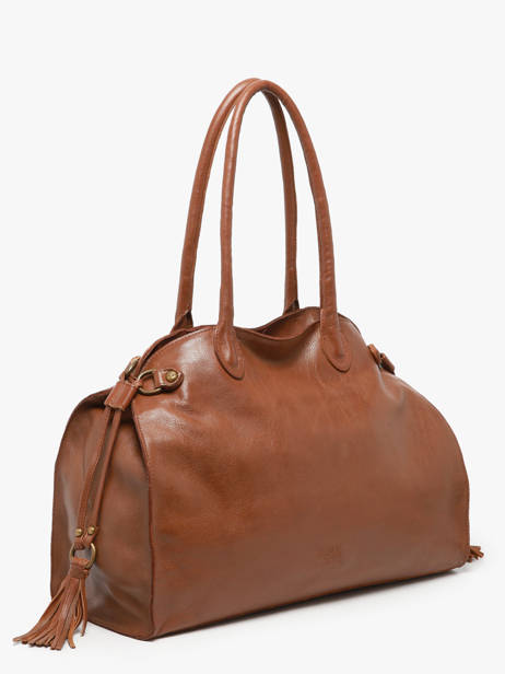 Sac Porté épaule A4 Cow Cuir Basilic pepper Marron cow BCOW85 vue secondaire 2