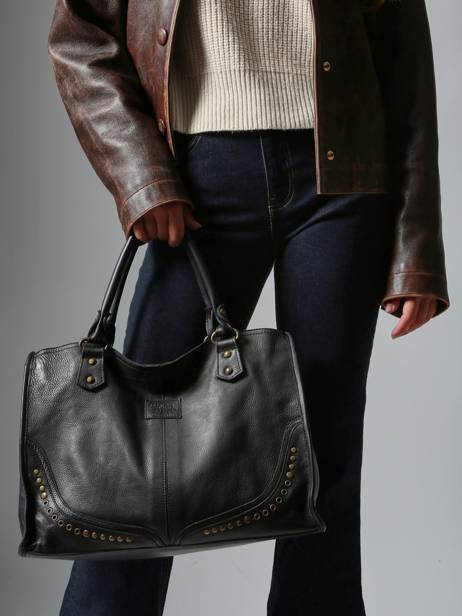 Sac à Main Glam Eyelet Cuir Basilic pepper Noir glam eyelet BGLE31 vue secondaire 1