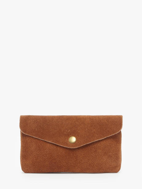 Porte-monnaie Velvet Cuir Milano Marron velvet VE23113