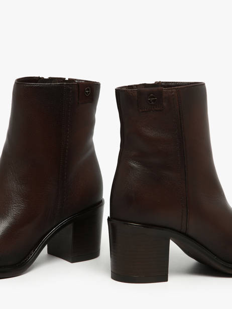 Bottines à Talon En Cuir Tamaris Marron accessoires 45 vue secondaire 3