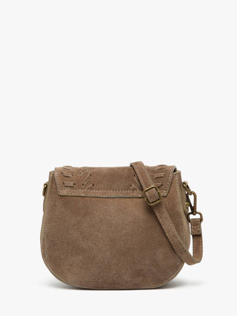 Sac Bandoulière Velvet Cuir Milano Beige velvet VE25062 vue secondaire 4