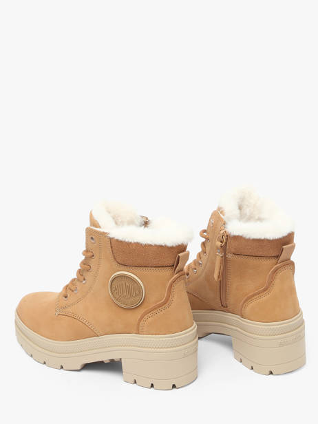 Bottines à Talon En Cuir Palladium Marron women 99527254 vue secondaire 3