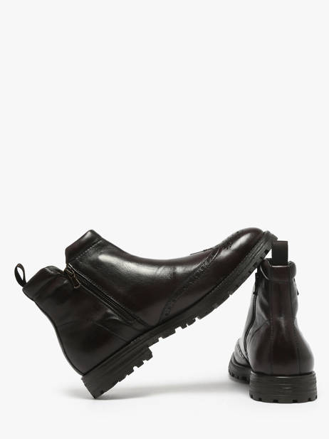 Bottines En Cuir Kost Marron men D vue secondaire 2