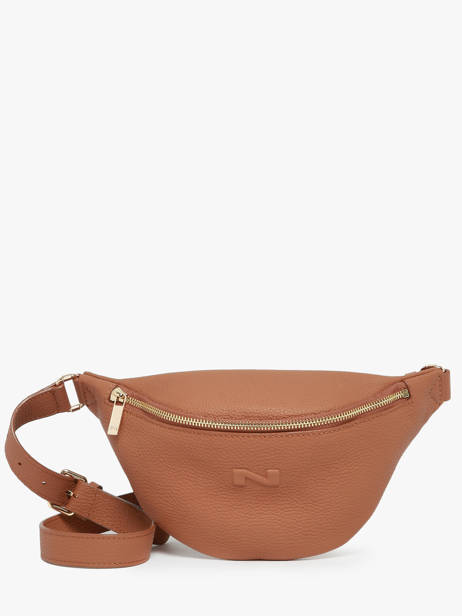Sac Banane Small Derby Cuir Nathan baume Marron n city 25