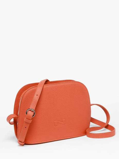Sac Bandoulière Lilou Cuir Nathan baume Orange egee 2 vue secondaire 2