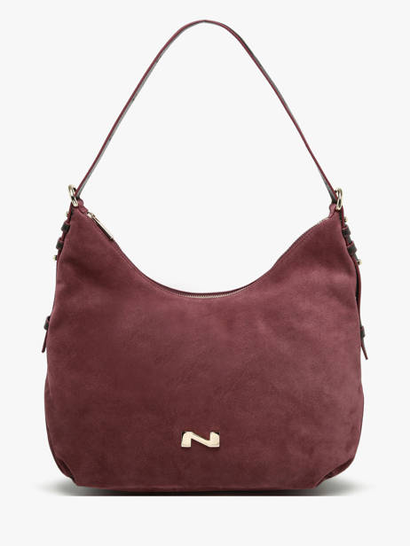 Sac Porté épaule Carrie En Cuir Daim Nathan baume Violet vogue 1