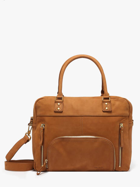 Sac Macy Cuir Nat et nin Marron vintage MACY