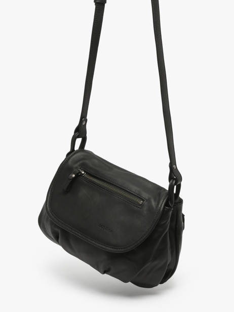 Sac Bandoulière Jen Cuir Nat et nin Noir vintage JEN vue secondaire 3