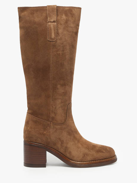 Bottes à Talon En Cuir Alpe Marron women 53541103
