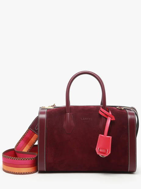 Medium Suede Leather Bcbg Bowling Bag Lancel Violet bcbg A13693