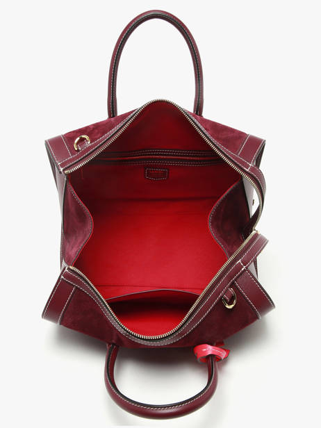 Medium Suede Leather Bcbg Bowling Bag Lancel Violet bcbg A13693 other view 3