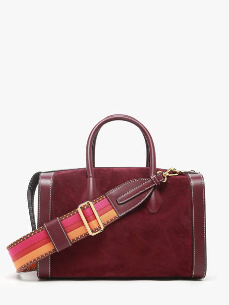 Medium Suede Leather Bcbg Bowling Bag Lancel Violet bcbg A13693 other view 4