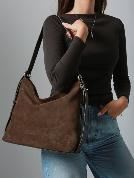 Sac Porté épaule Moreen Cuir Daim Nat et nin Marron vintage MOREEN vue secondaire 1