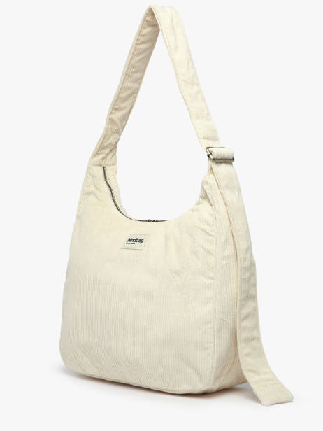 Sac Bandoulière Velours Velours Côtelé Hindbag Beige velours V vue secondaire 2