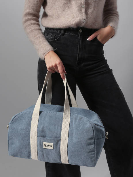 Sac Porté épaule Denim Coton Hindbag Bleu denim DE vue secondaire 1