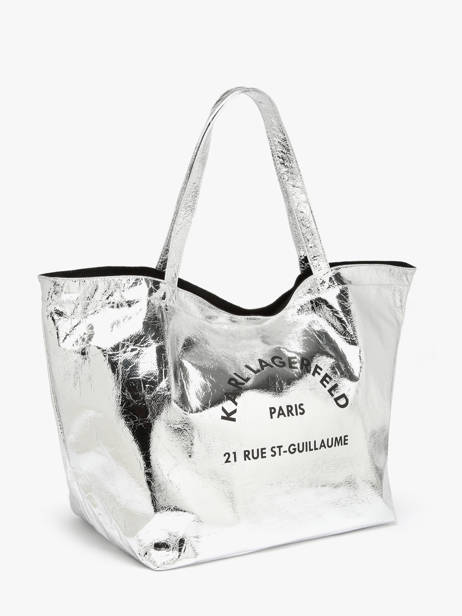 Sac Cabas Rsg Métallisé Karl lagerfeld Argent rsg A4W50054 vue secondaire 2