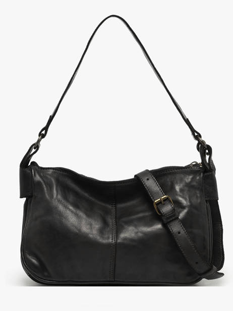 Sac Bandoulière Heritage Cuir Biba Noir heritage BT18 vue secondaire 4