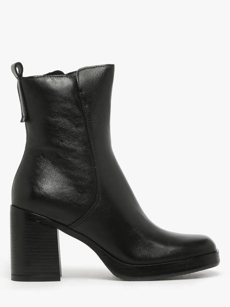 Bottines à Talon En Cuir Mjus Noir women P96212
