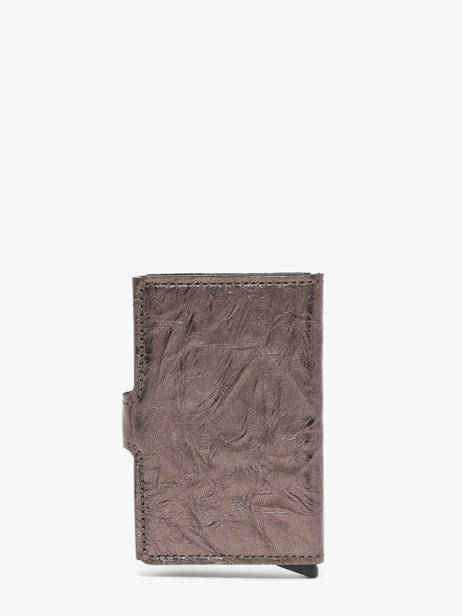 Leather Crunch Mini Wallet Secrid Brown crunch MCR other view 3