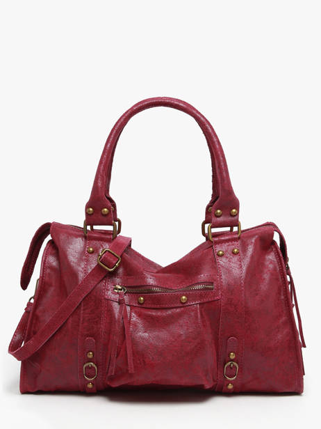 Sac Porté épaule A4 Spazzolato Cuir Milano Rouge spazzolato SP24095