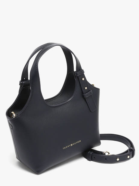 Sac Porté Main Th Logo Polyester Tommy hilfiger Bleu th logo AW18281 vue secondaire 1