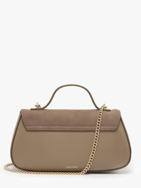 Sac Bandoulière Sueded Hardware Polyester Calvin klein jeans Marron sueded hardware 4F3408G vue secondaire 3